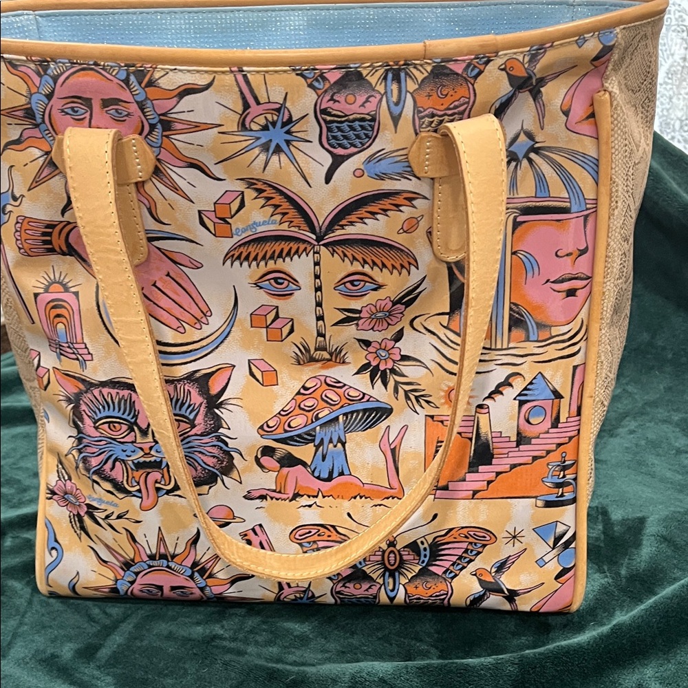 Consuela Multicolor Surreal Butterfly Tote with Matching Wallet - Picture 8 of 11